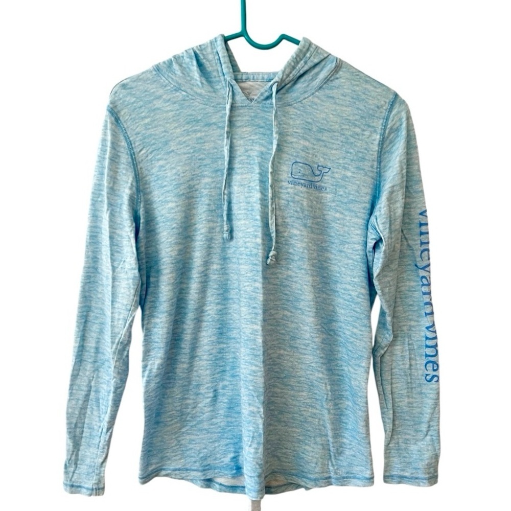 Vineyard Vines Slub Long Sleeve Hooded Long Sleeve Tee Size Small